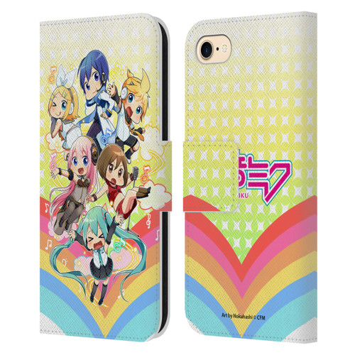 Hatsune Miku Virtual Singers Rainbow Leather Book Wallet Case Cover For Apple iPhone 7 / 8 / SE 2020 & 2022