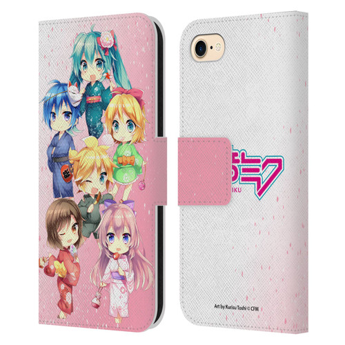 Hatsune Miku Virtual Singers Characters Leather Book Wallet Case Cover For Apple iPhone 7 / 8 / SE 2020 & 2022