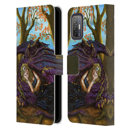 Ed Beard Jr Dragon Friendship Escape To The Land Of Nod Leather Book Wallet Case Cover For HTC Desire 21 Pro 5G