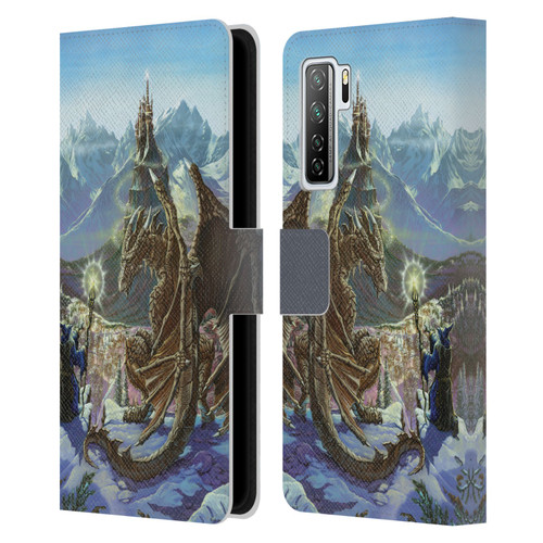 Ed Beard Jr Dragon Friendship Encounter Leather Book Wallet Case Cover For Huawei Nova 7 SE/P40 Lite 5G