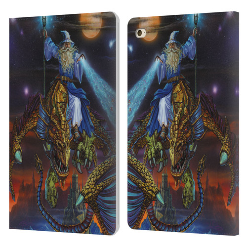 Ed Beard Jr Dragon Friendship Twilight Tempest Leather Book Wallet Case Cover For Apple iPad mini 4