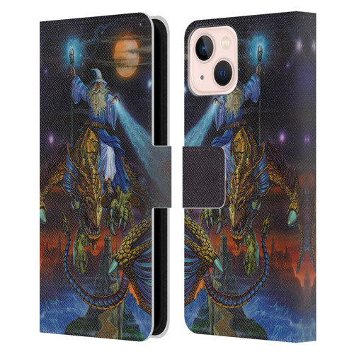 Ed Beard Jr Dragon Friendship Twilight Tempest Leather Book Wallet Case Cover For Apple iPhone 13
