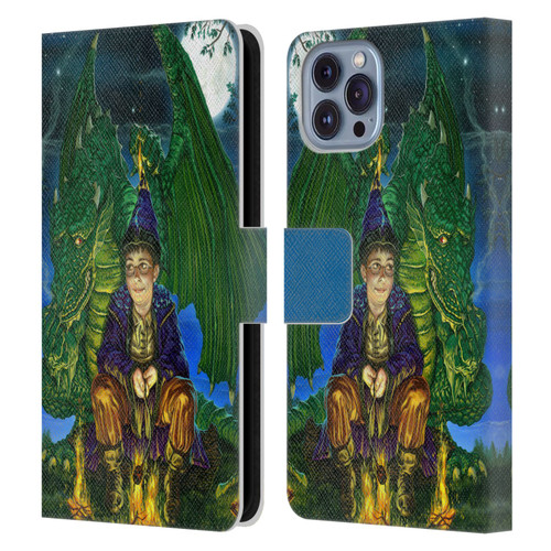 Ed Beard Jr Dragon Friendship Oops Said Leather Book Wallet Case Cover For Apple iPhone 14