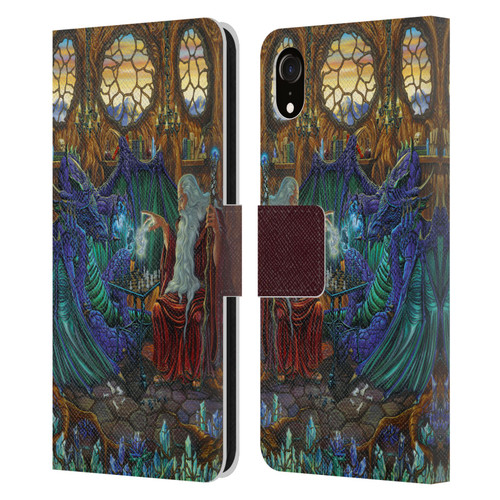 Ed Beard Jr Dragon Friendship Wizard & Dragon Leather Book Wallet Case Cover For Apple iPhone XR