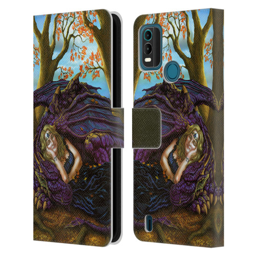 Ed Beard Jr Dragon Friendship Escape To The Land Of Nod Leather Book Wallet Case Cover For Nokia G11 Plus