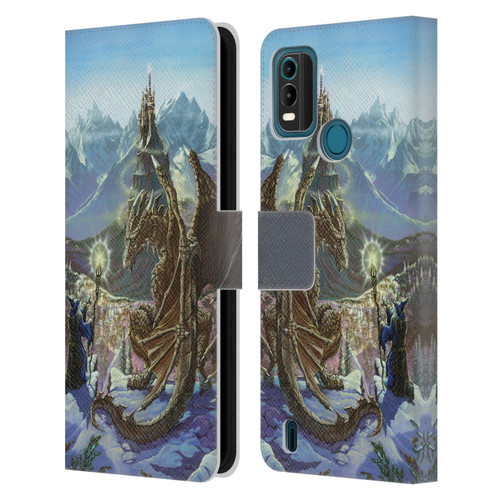 Ed Beard Jr Dragon Friendship Encounter Leather Book Wallet Case Cover For Nokia G11 Plus