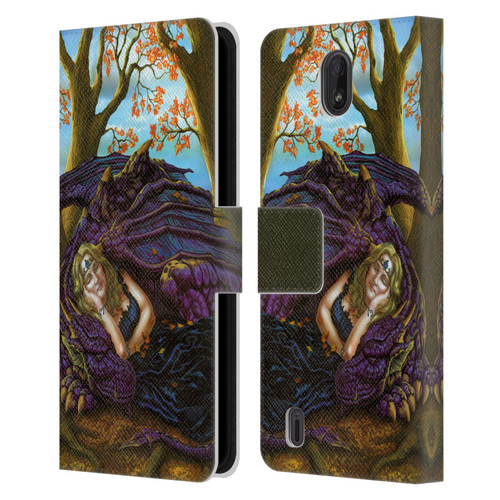 Ed Beard Jr Dragon Friendship Escape To The Land Of Nod Leather Book Wallet Case Cover For Nokia C01 Plus/C1 2nd Edition