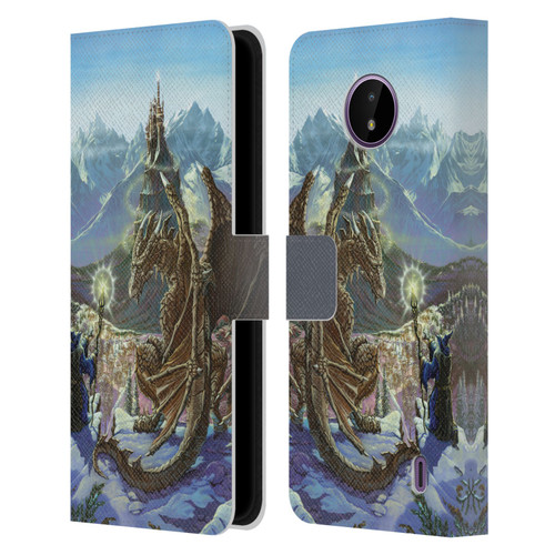 Ed Beard Jr Dragon Friendship Encounter Leather Book Wallet Case Cover For Nokia C10 / C20