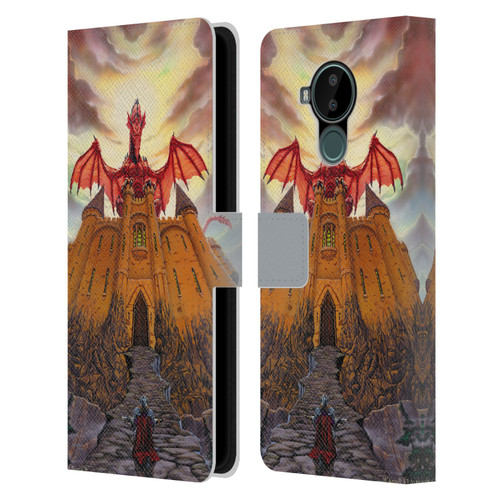 Ed Beard Jr Dragon Friendship Lord Magic Castle Leather Book Wallet Case Cover For Nokia C30
