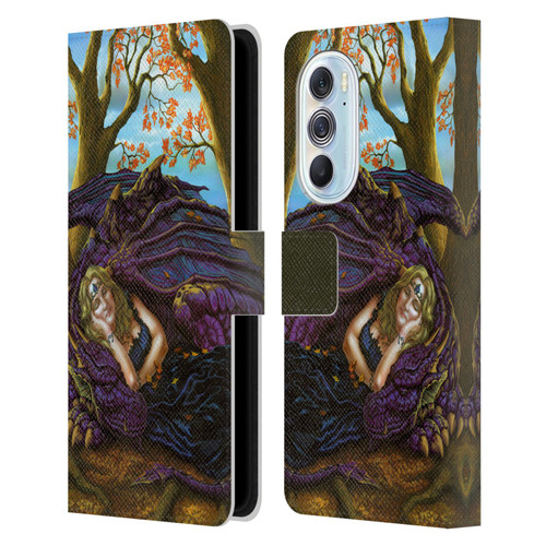 Ed Beard Jr Dragon Friendship Escape To The Land Of Nod Leather Book Wallet Case Cover For Motorola Edge X30