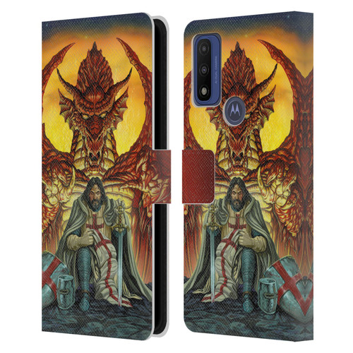 Ed Beard Jr Dragon Friendship Knight Templar Leather Book Wallet Case Cover For Motorola G Pure