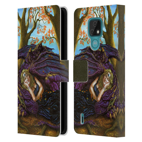 Ed Beard Jr Dragon Friendship Escape To The Land Of Nod Leather Book Wallet Case Cover For Motorola Moto E7