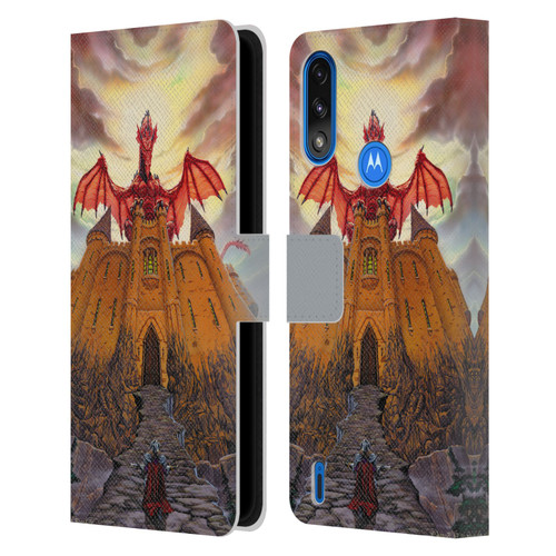 Ed Beard Jr Dragon Friendship Lord Magic Castle Leather Book Wallet Case Cover For Motorola Moto E7 Power / Moto E7i Power