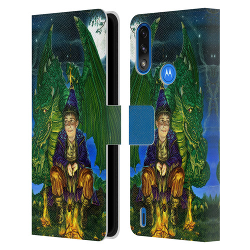 Ed Beard Jr Dragon Friendship Oops Said Leather Book Wallet Case Cover For Motorola Moto E7 Power / Moto E7i Power