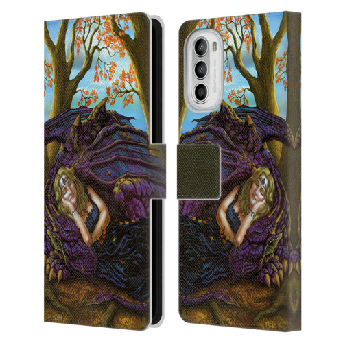 Ed Beard Jr Dragon Friendship Escape To The Land Of Nod Leather Book Wallet Case Cover For Motorola Moto G52