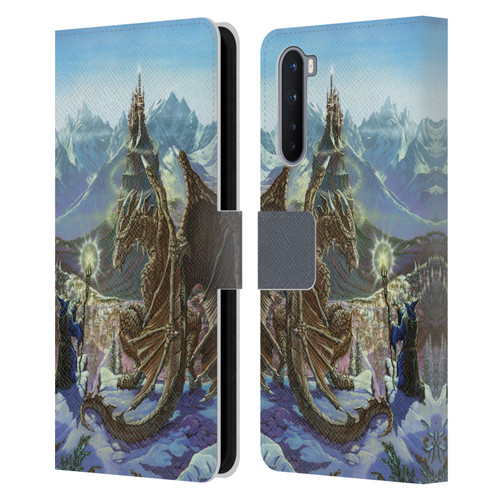 Ed Beard Jr Dragon Friendship Encounter Leather Book Wallet Case Cover For OnePlus Nord 5G
