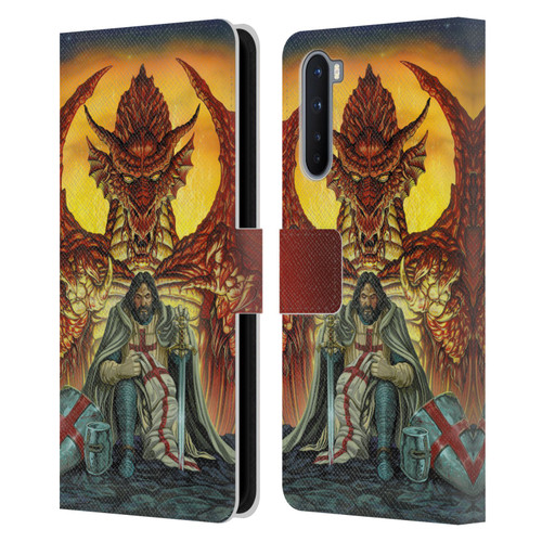 Ed Beard Jr Dragon Friendship Knight Templar Leather Book Wallet Case Cover For OnePlus Nord 5G