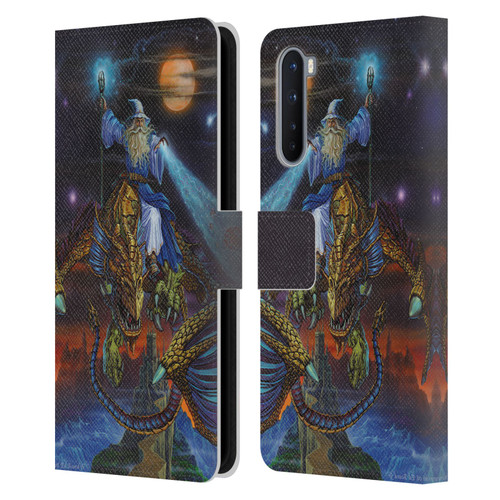 Ed Beard Jr Dragon Friendship Twilight Tempest Leather Book Wallet Case Cover For OnePlus Nord 5G