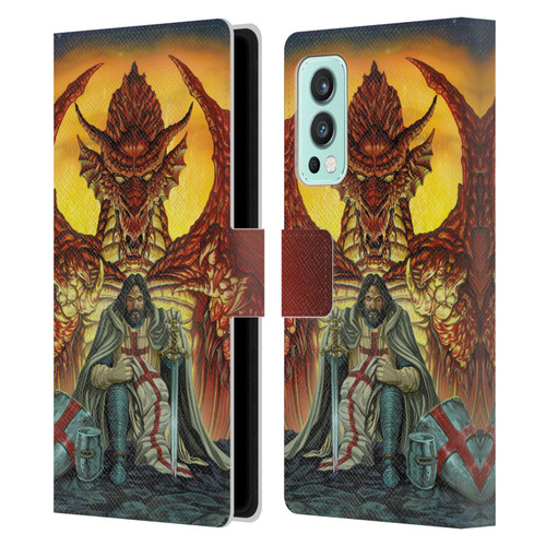 Ed Beard Jr Dragon Friendship Knight Templar Leather Book Wallet Case Cover For OnePlus Nord 2 5G