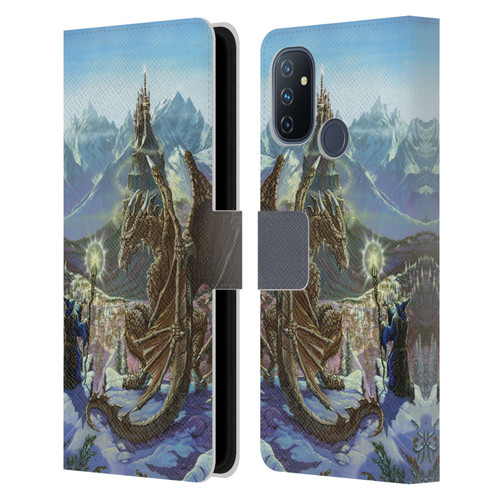 Ed Beard Jr Dragon Friendship Encounter Leather Book Wallet Case Cover For OnePlus Nord N100