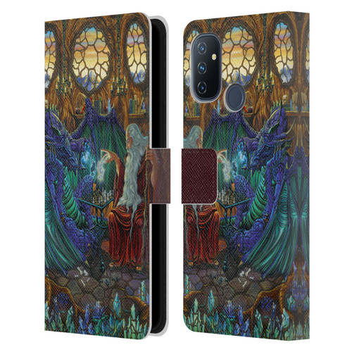 Ed Beard Jr Dragon Friendship Wizard & Dragon Leather Book Wallet Case Cover For OnePlus Nord N100