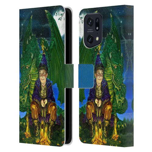 Ed Beard Jr Dragon Friendship Oops Said Leather Book Wallet Case Cover For OPPO Find X5