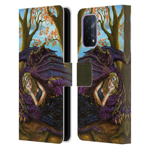 Ed Beard Jr Dragon Friendship Escape To The Land Of Nod Leather Book Wallet Case Cover For OPPO A54 5G