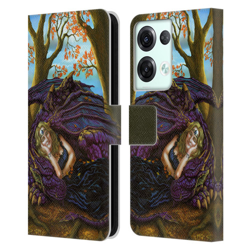 Ed Beard Jr Dragon Friendship Escape To The Land Of Nod Leather Book Wallet Case Cover For OPPO Reno8 Pro