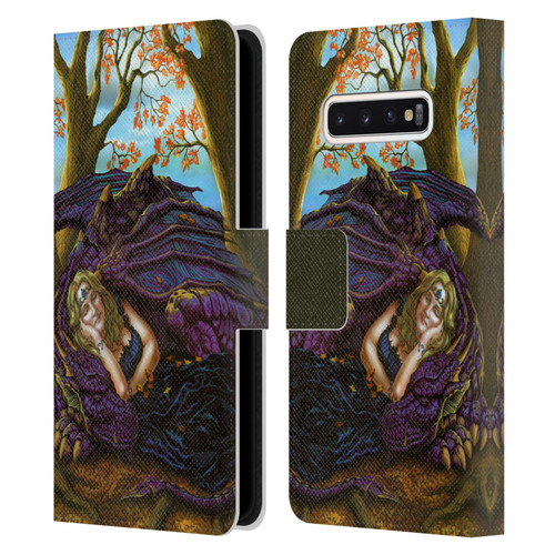 Ed Beard Jr Dragon Friendship Escape To The Land Of Nod Leather Book Wallet Case Cover For Samsung Galaxy S10