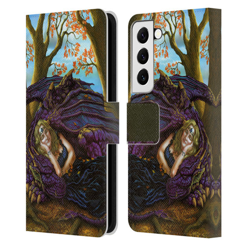 Ed Beard Jr Dragon Friendship Escape To The Land Of Nod Leather Book Wallet Case Cover For Samsung Galaxy S22 5G