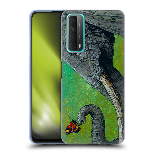 David Lozeau Colourful Grunge The Elephant Soft Gel Case for Huawei P Smart (2021)