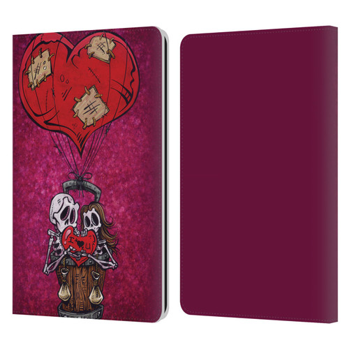 David Lozeau Colourful Grunge Day Of The Dead Leather Book Wallet Case Cover For Amazon Kindle Paperwhite 1 / 2 / 3