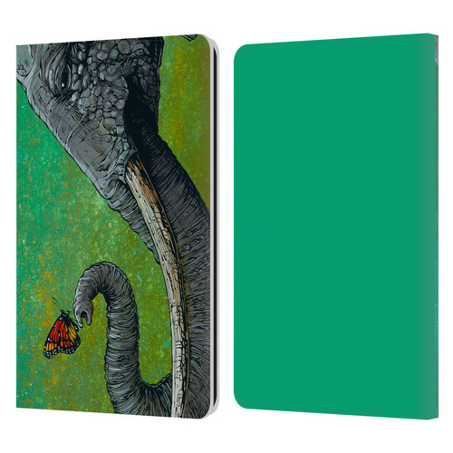 David Lozeau Colourful Grunge The Elephant Leather Book Wallet Case Cover For Amazon Kindle Paperwhite 1 / 2 / 3