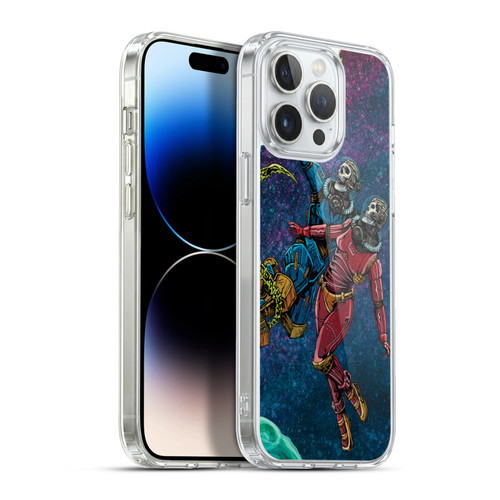 David Lozeau Colourful Grunge Astronaut Space Couple Love Soft Gel Case for Apple iPhone 13 Pro Max & MagSafe