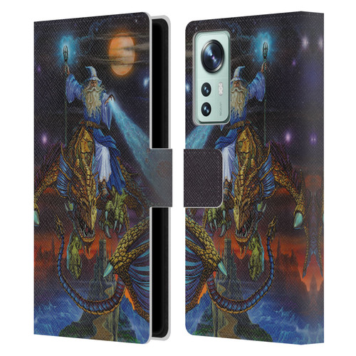 Ed Beard Jr Dragon Friendship Twilight Tempest Leather Book Wallet Case Cover For Xiaomi 12