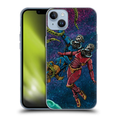 David Lozeau Colourful Grunge Astronaut Space Couple Love Soft Gel Case for Apple iPhone 14 Plus