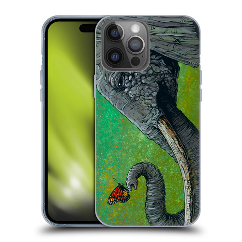 David Lozeau Colourful Grunge The Elephant Soft Gel Case for Apple iPhone 14 Pro Max