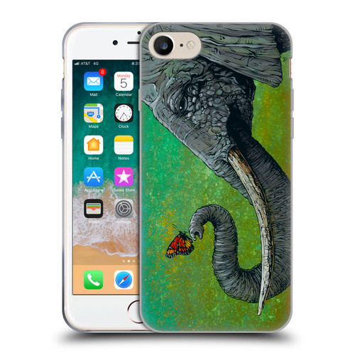 David Lozeau Colourful Grunge The Elephant Soft Gel Case for Apple iPhone 7 / 8 / SE 2020 & 2022