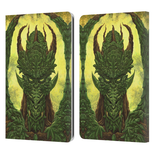 Ed Beard Jr Dragons Green Guardian Greenman Leather Book Wallet Case Cover For Amazon Kindle Paperwhite 1 / 2 / 3