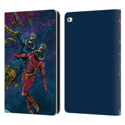 David Lozeau Colourful Grunge Astronaut Space Couple Love Leather Book Wallet Case Cover For Apple iPad Air 2 (2014)