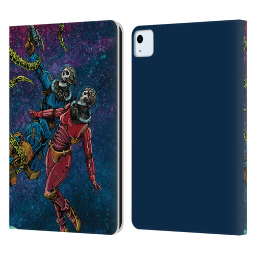 David Lozeau Colourful Grunge Astronaut Space Couple Love Leather Book Wallet Case Cover For Apple iPad Air 11 2020/2022/2024