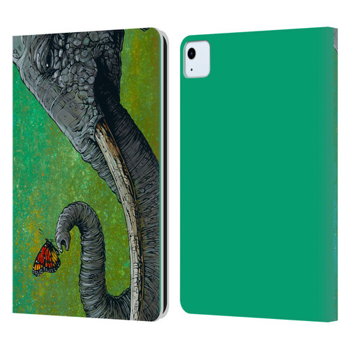 David Lozeau Colourful Grunge The Elephant Leather Book Wallet Case Cover For Apple iPad Air 11 2020/2022/2024
