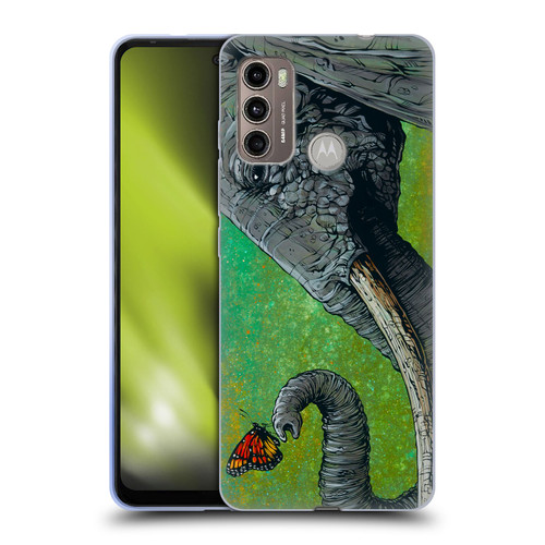 David Lozeau Colourful Grunge The Elephant Soft Gel Case for Motorola Moto G60 / Moto G40 Fusion