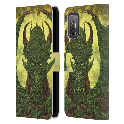 Ed Beard Jr Dragons Green Guardian Greenman Leather Book Wallet Case Cover For HTC Desire 21 Pro 5G