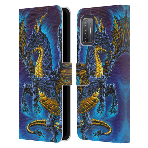 Ed Beard Jr Dragons Mare Leather Book Wallet Case Cover For HTC Desire 21 Pro 5G