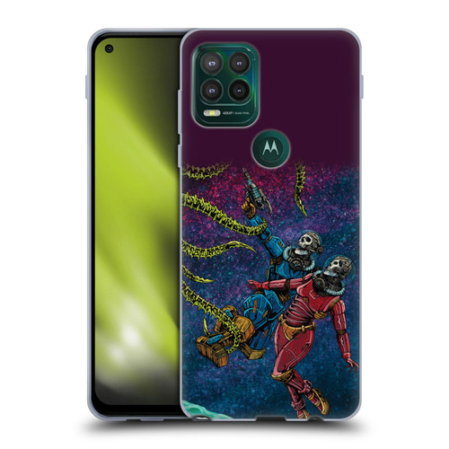 David Lozeau Colourful Grunge Astronaut Space Couple Love Soft Gel Case for Motorola Moto G Stylus 5G 2021