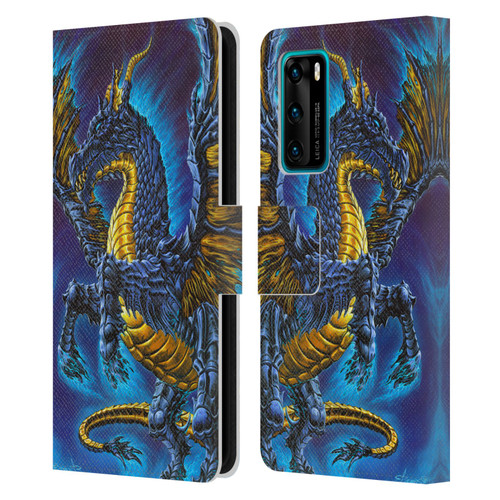 Ed Beard Jr Dragons Mare Leather Book Wallet Case Cover For Huawei P40 5G