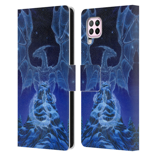 Ed Beard Jr Dragons Winter Spirit Leather Book Wallet Case Cover For Huawei Nova 6 SE / P40 Lite