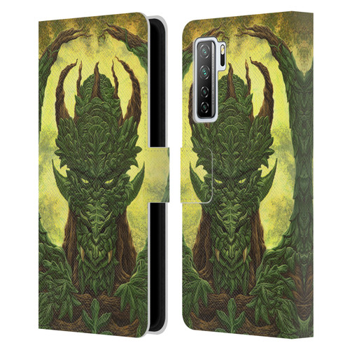 Ed Beard Jr Dragons Green Guardian Greenman Leather Book Wallet Case Cover For Huawei Nova 7 SE/P40 Lite 5G
