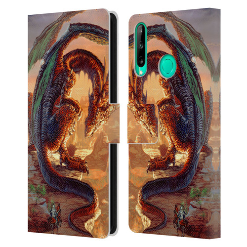 Ed Beard Jr Dragons Bravery Misplaced Leather Book Wallet Case Cover For Huawei P40 lite E
